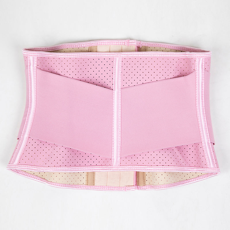 Pink Breathable Waist Trainer with Elastic Belt
