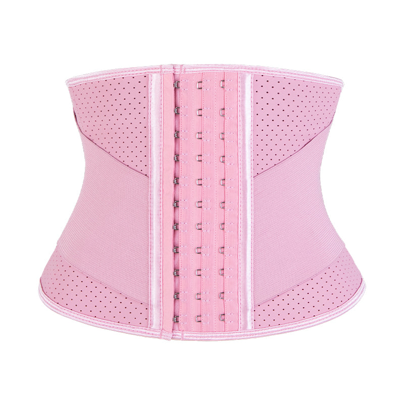 Pink Breathable Waist Trainer with Elastic Belt